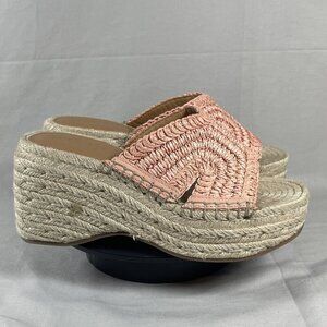 Marc Fisher LTD Pink Zakki Platform Wedge Sandal Women's Shoe Size 6-NEW